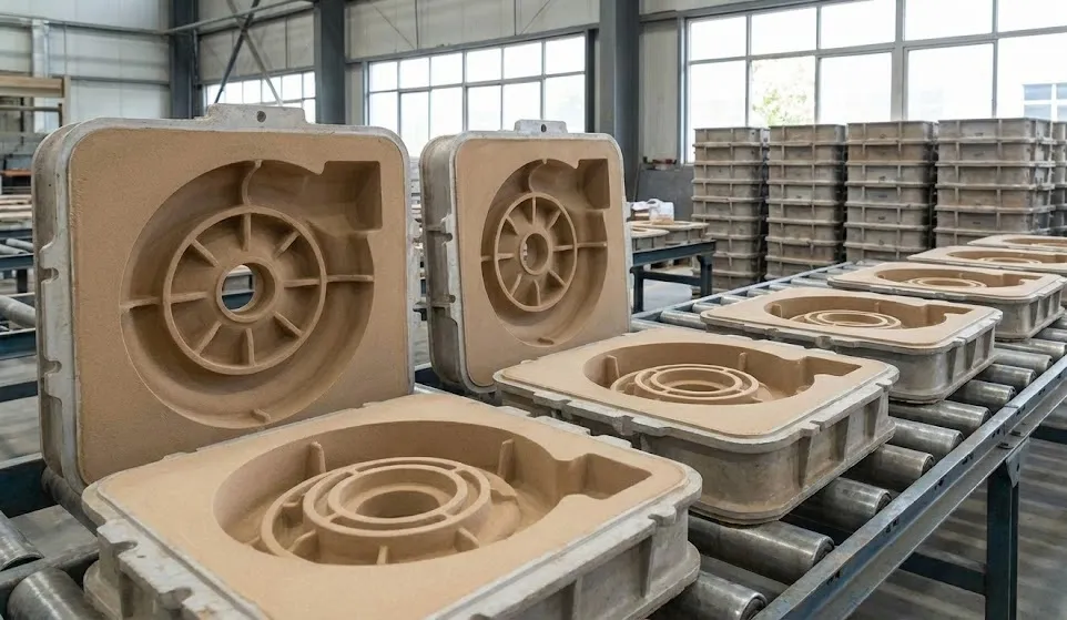 ریخته گری آلومینیوم در قالب ماسه ای پوسته پمپ